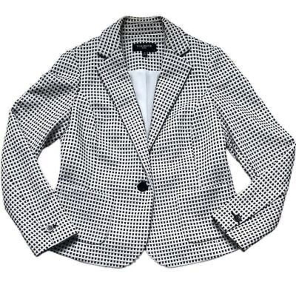 Talbots Checked Single Button Blazer - M - image 1